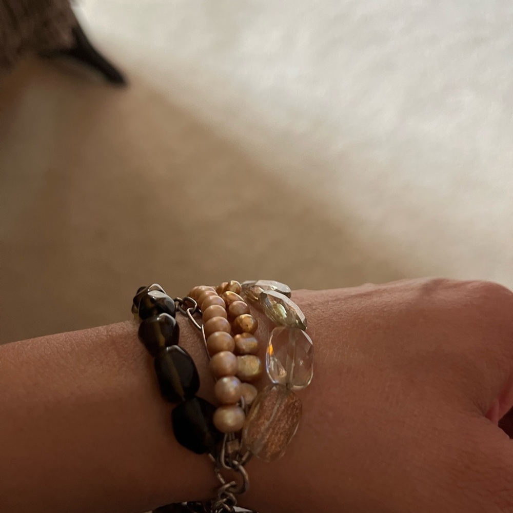 Silpada Golden and Black Beaded Bracelet - Picture 6 of 6